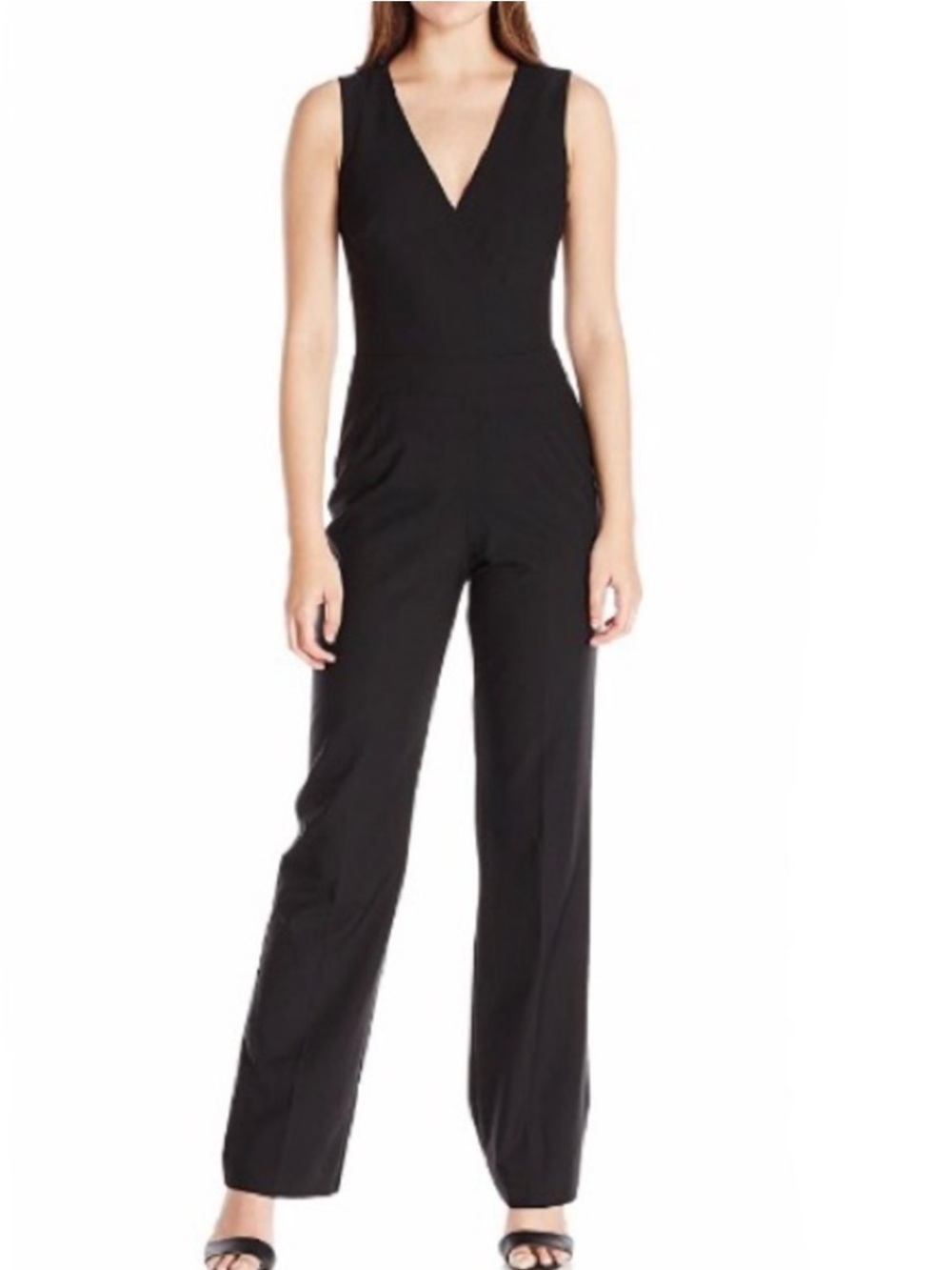 NWT Trina Turk Black Sleeveless V-Neck Jumpsuit